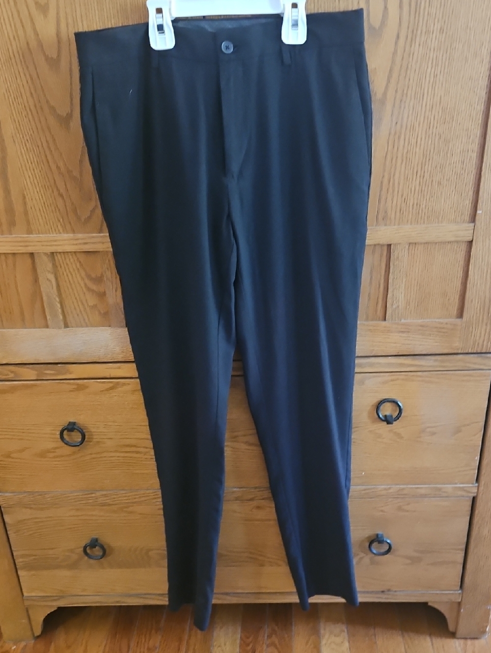 Men's Black Dress Pants - Classic Straight Fit
